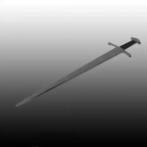 Frankish sword Viking age Low-poly 3D model