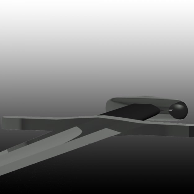 Frankish sword Viking age Low-poly 3D model_1