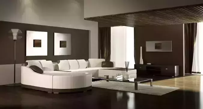 Photorealistic Living Room Interior Collection
