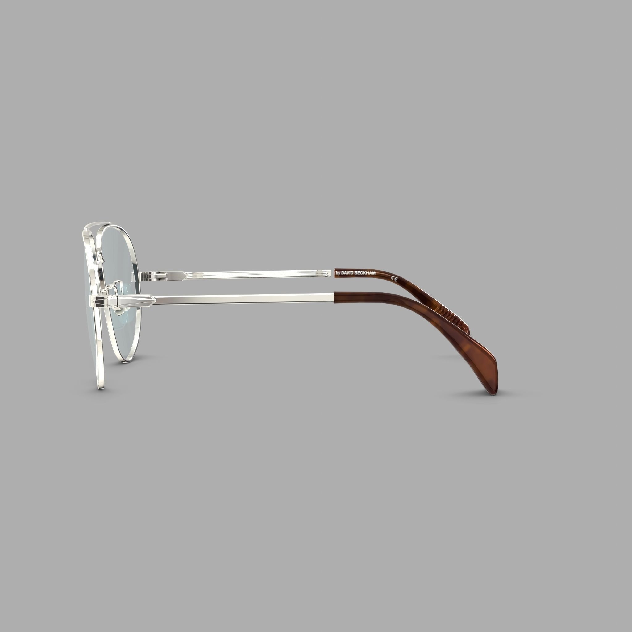 David Beckham - DB7013 Glasses Low-poly 3D model_3