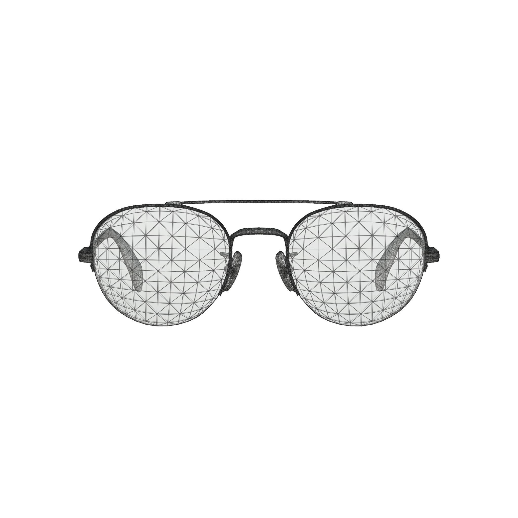 David Beckham - DB7014 Glasses Low-poly 3D model_6
