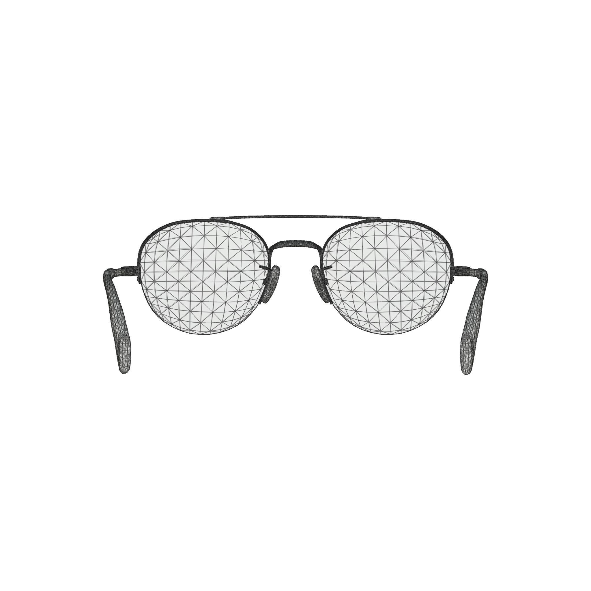 David Beckham - DB7014 Glasses Low-poly 3D model_5