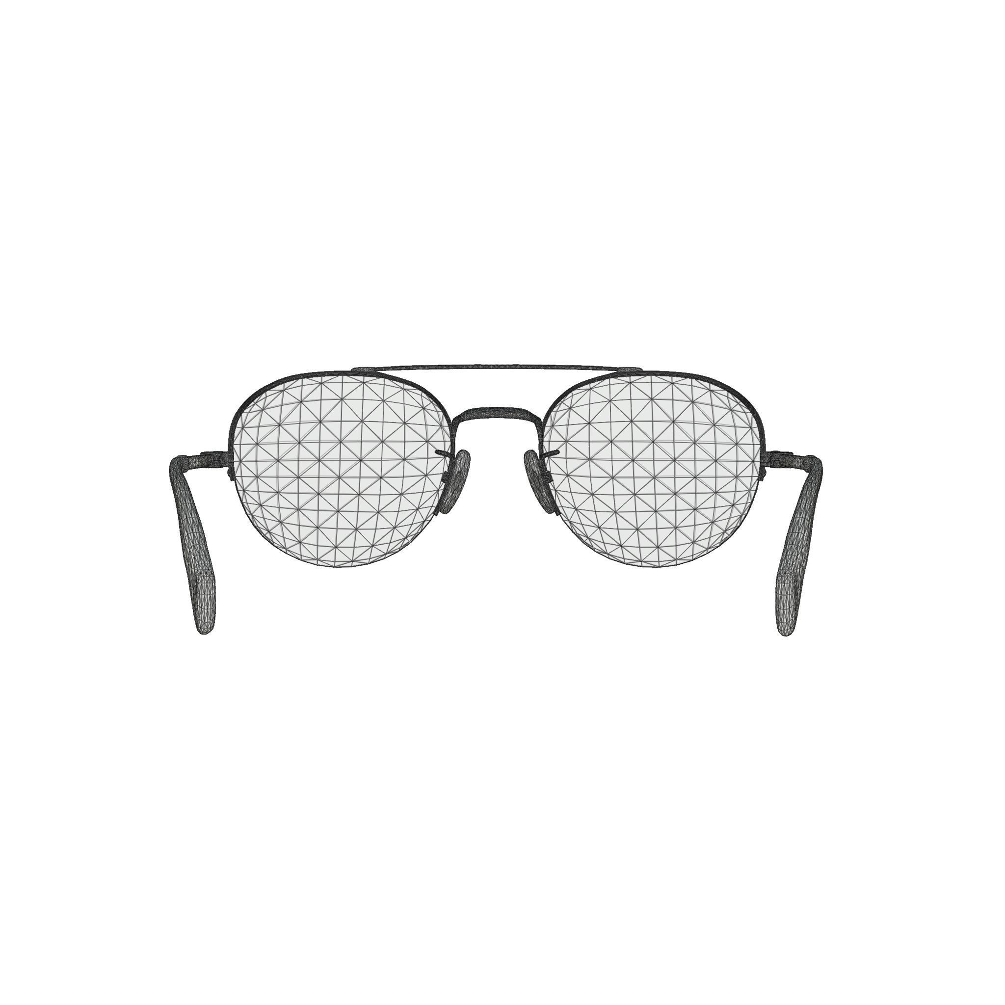 David Beckham - DB7014 Glasses  Low-poly 3D model_5