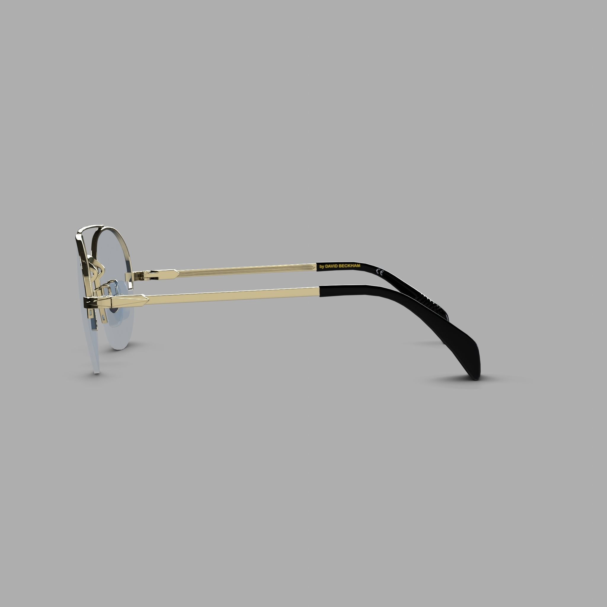 David Beckham - DB7014 Glasses  Low-poly 3D model_3