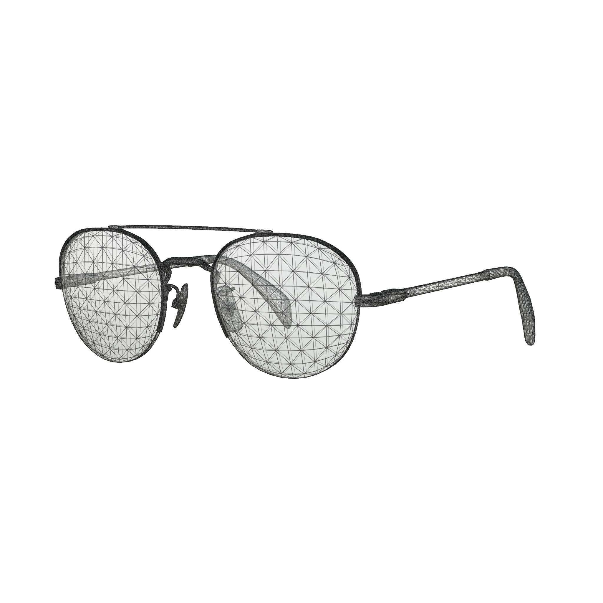 David Beckham - DB7014 Glasses Low-poly 3D model_4