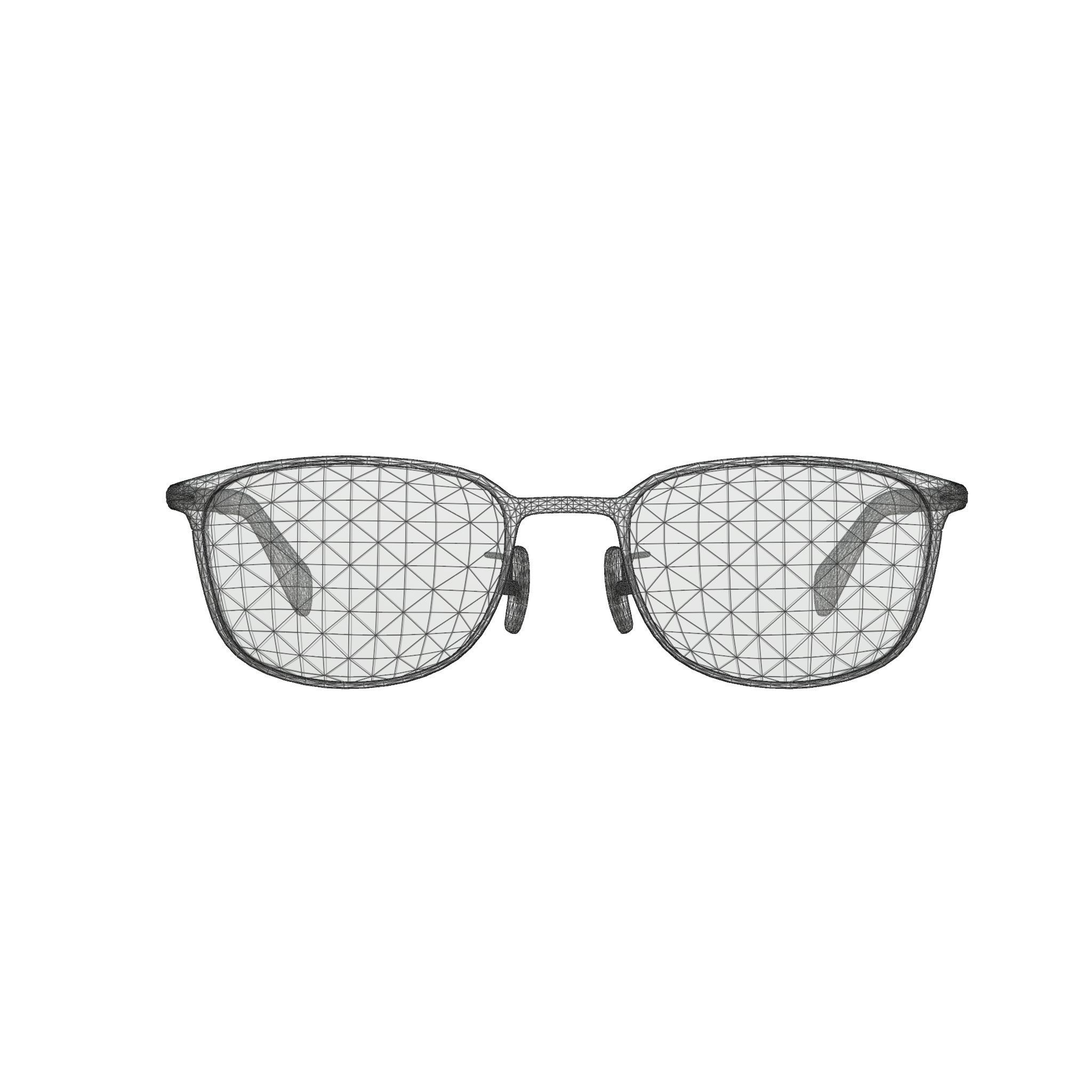 David Beckham - DB7016 Glasses  Low-poly 3D model_6
