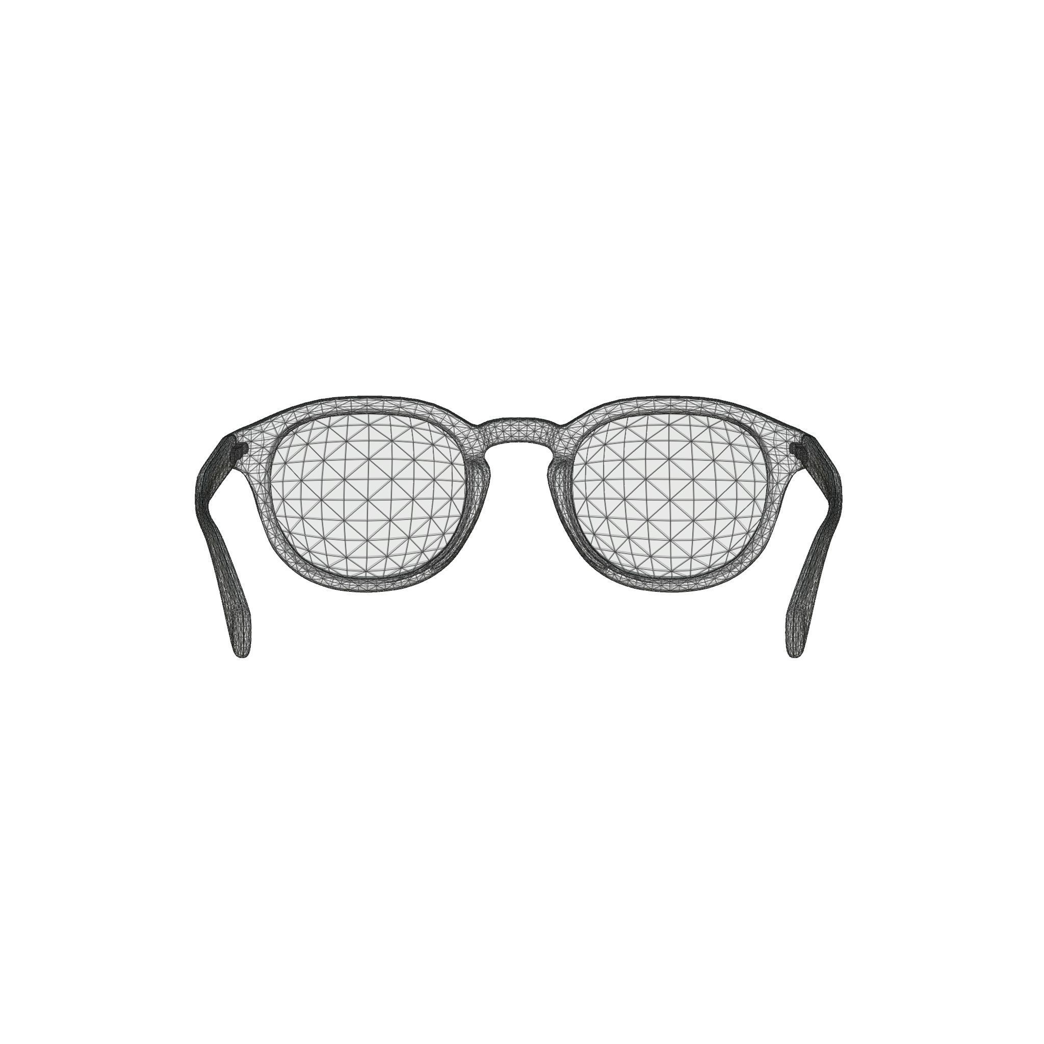 David Beckham - DB7017 Glasses  Low-poly 3D model_6