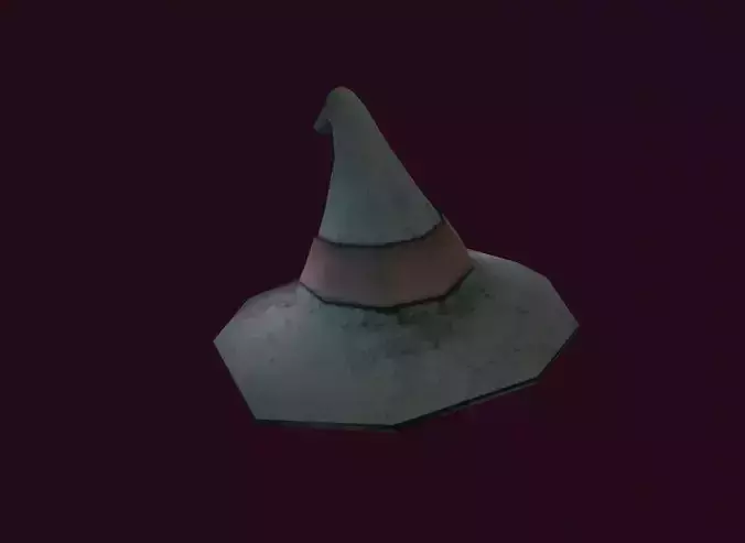 Stylized Mage Hat 3D Model Low-poly 3D model