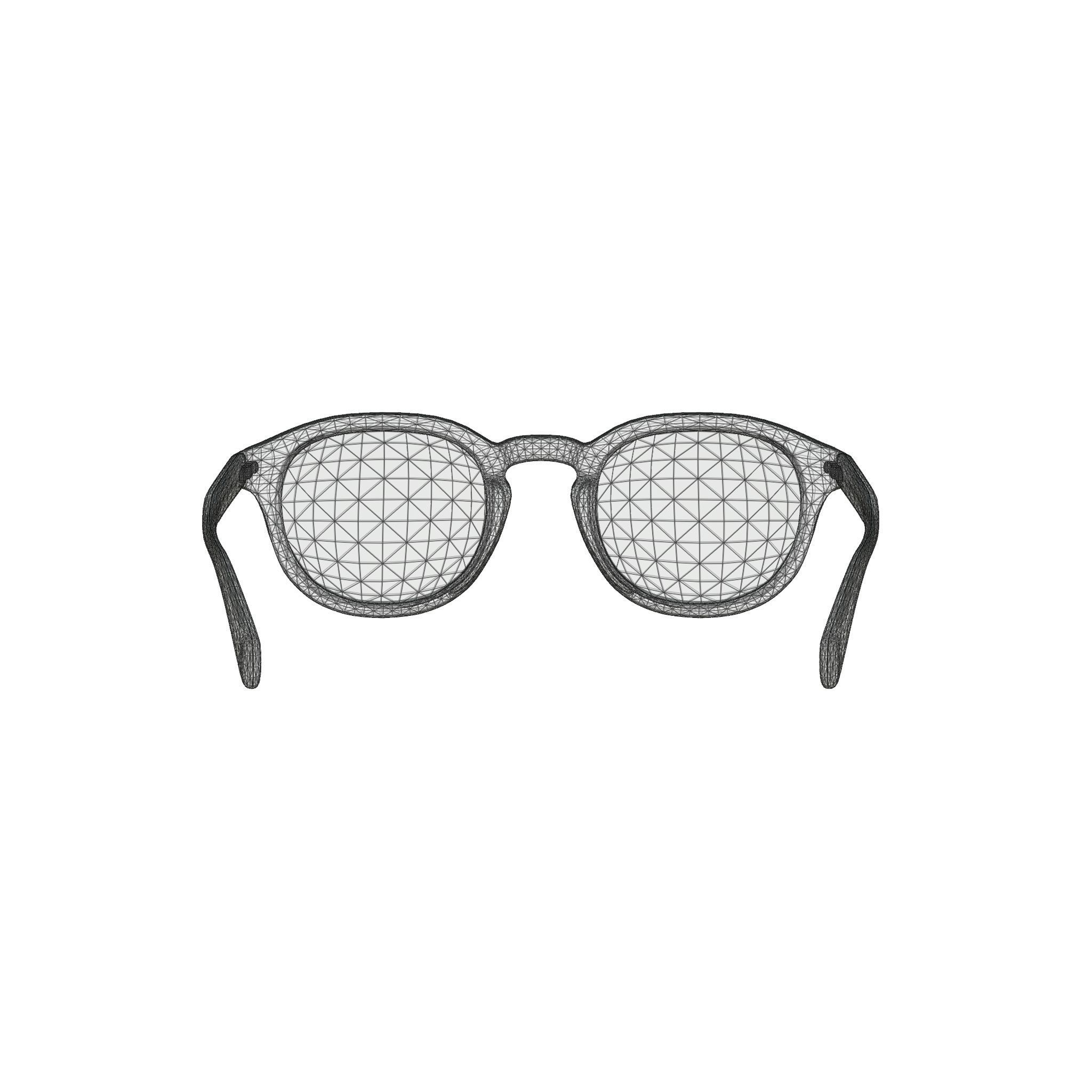 David Beckham - DB7017 Glasses Low-poly 3D model_6