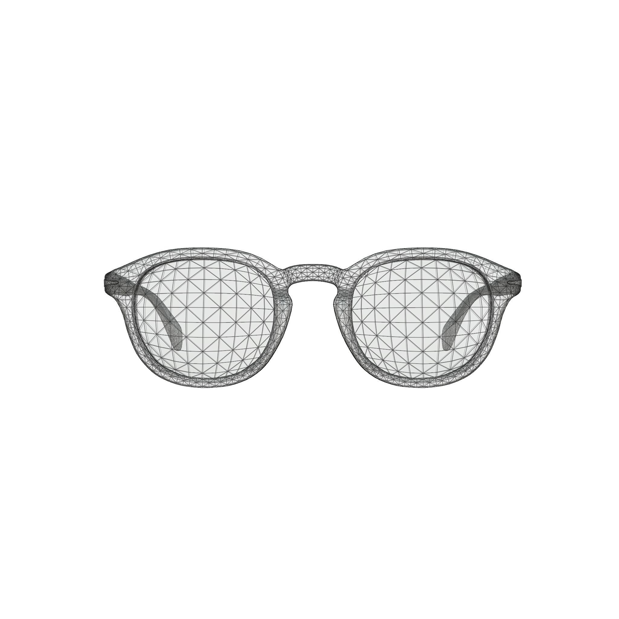 David Beckham - DB7017 Glasses Low-poly 3D model_7