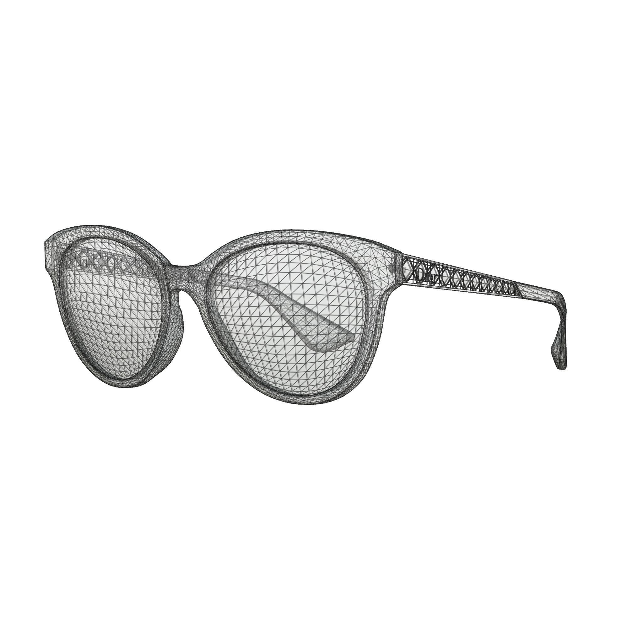 Dior - DIORAMA7 Sunglasses  Low-poly 3D model_4
