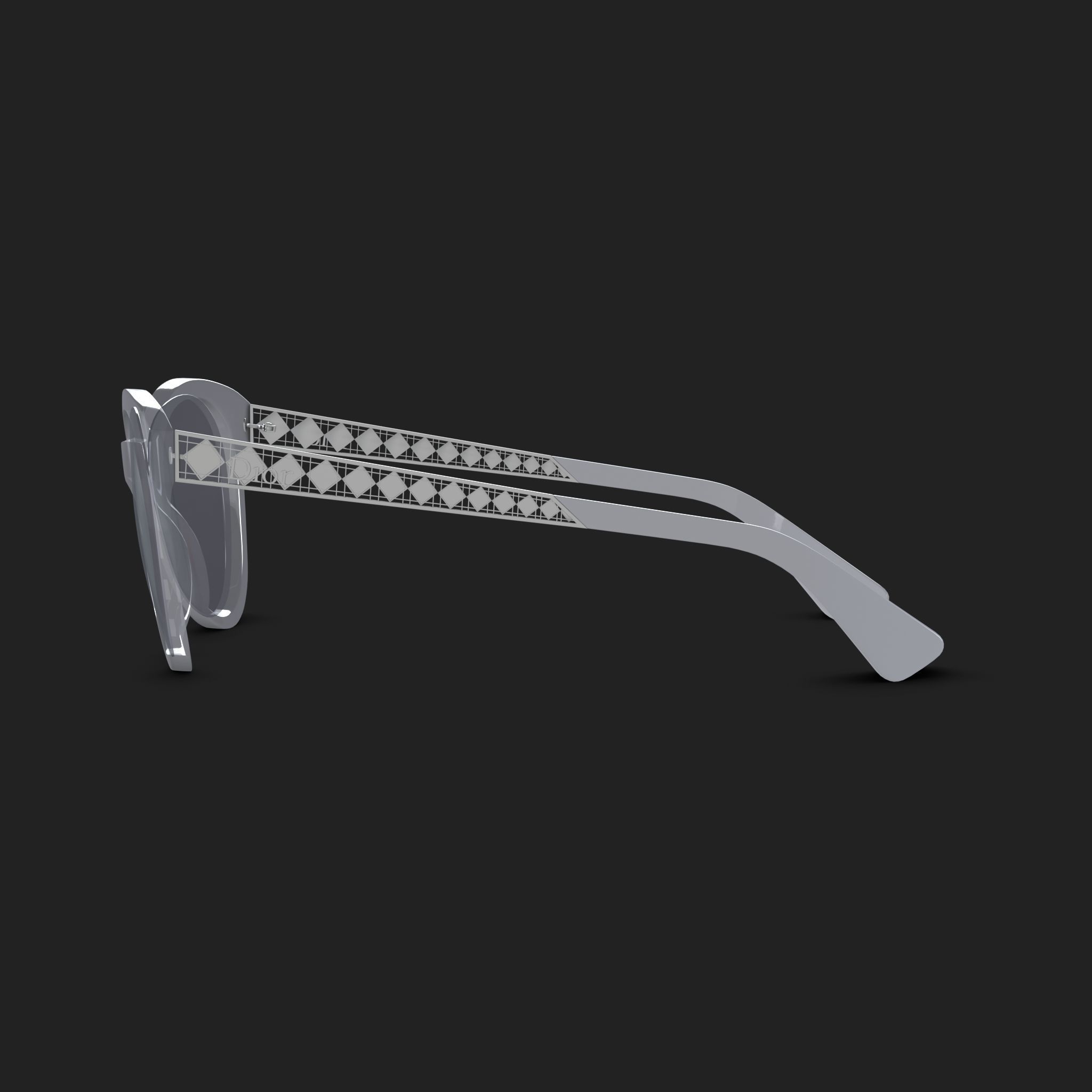 Dior - DIORAMA7 Sunglasses  Low-poly 3D model_3