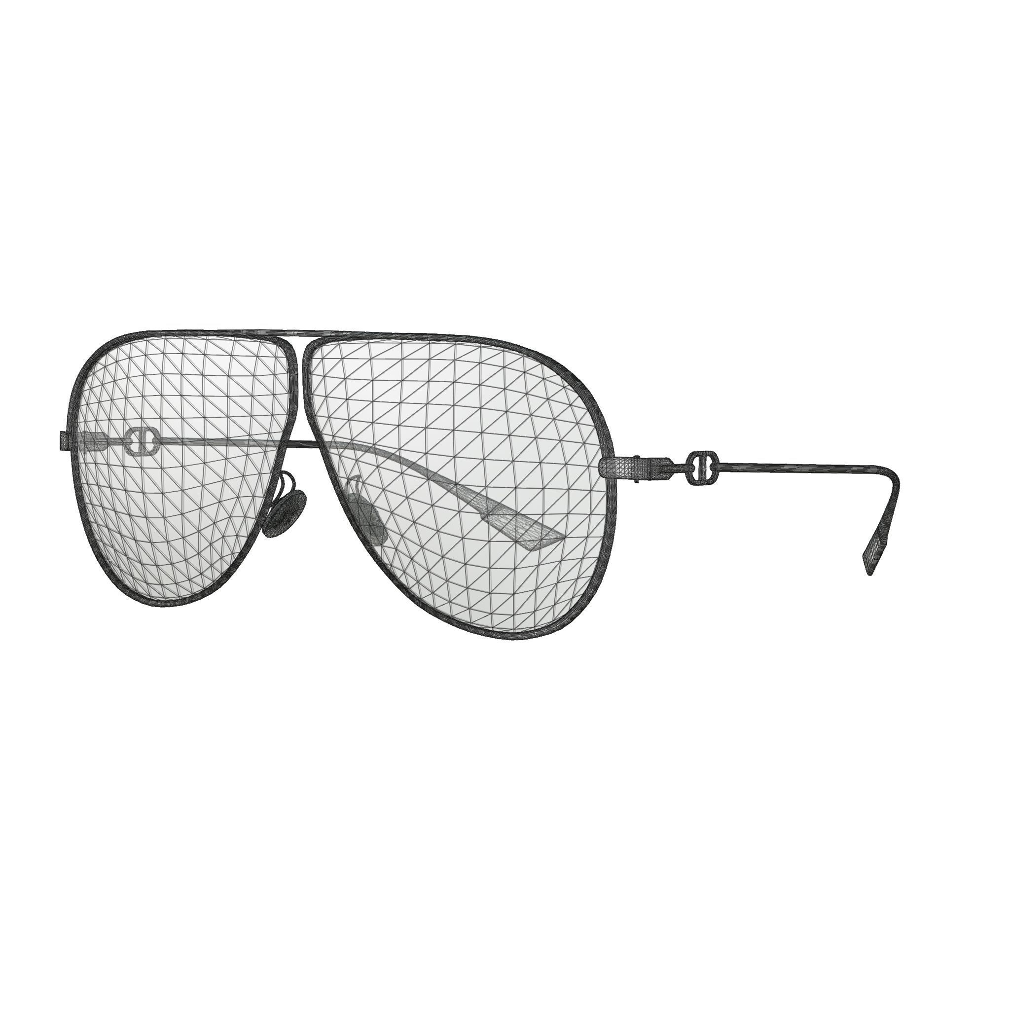 Dior - DIORCAMP Sunglasses  Low-poly 3D model_5