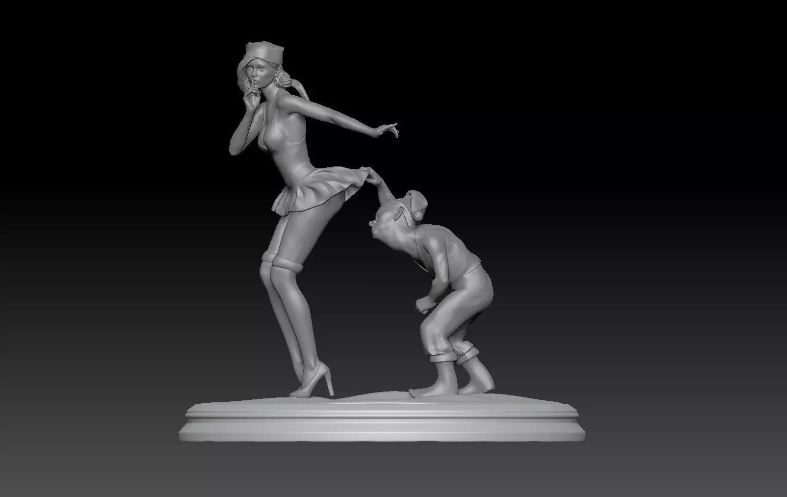 SANTA CLAUS GIRL 1 3D print model_0