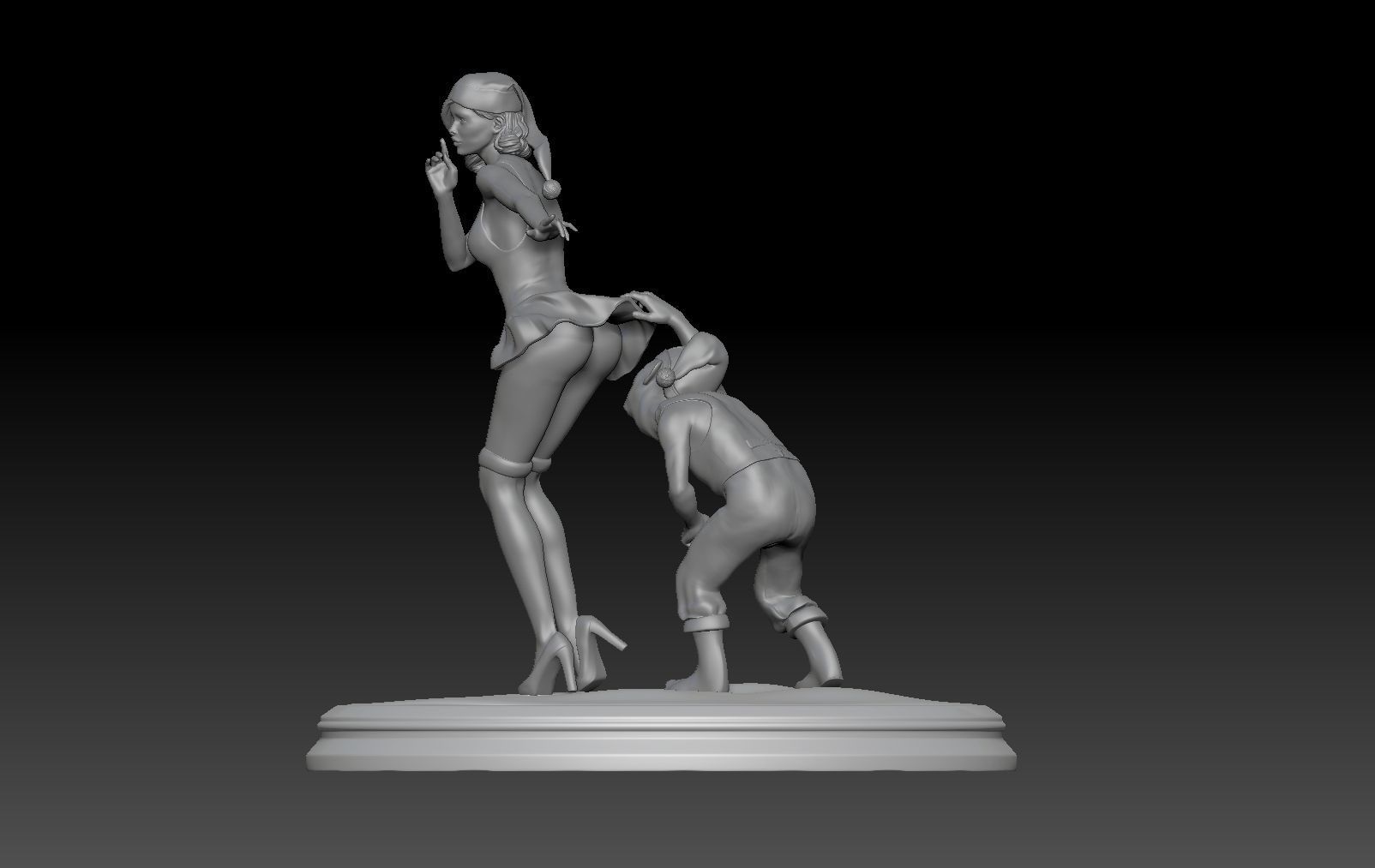 SANTA CLAUS GIRL 1 3D print model_1