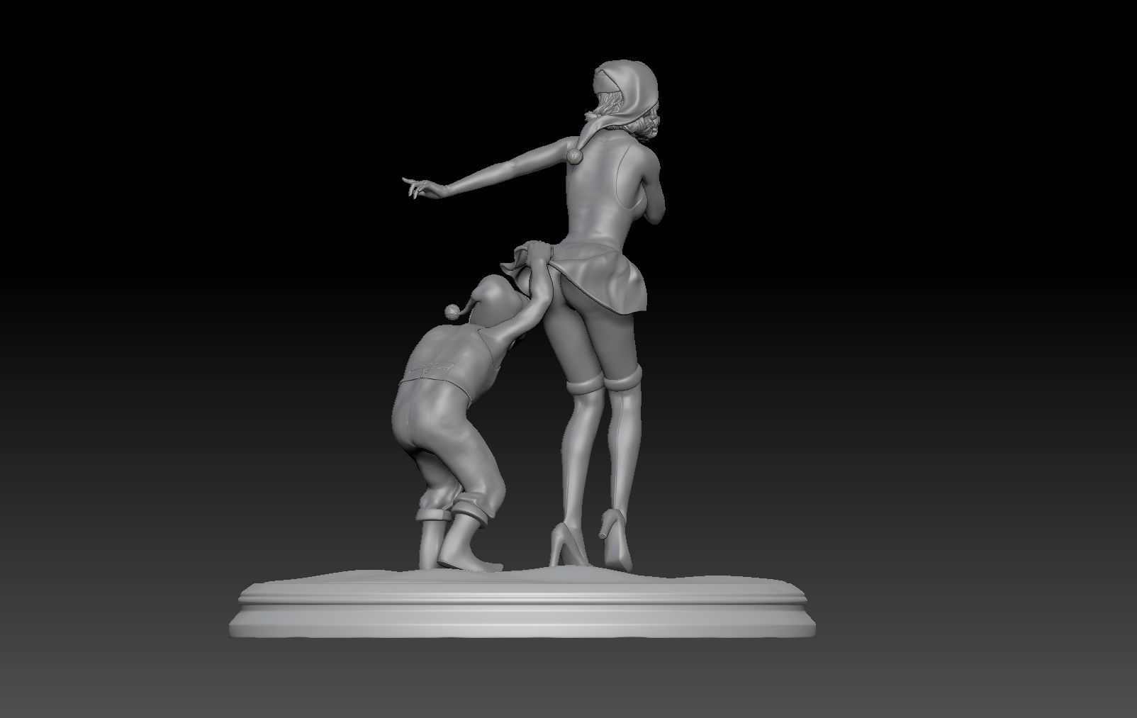 SANTA CLAUS GIRL 1 3D print model_2