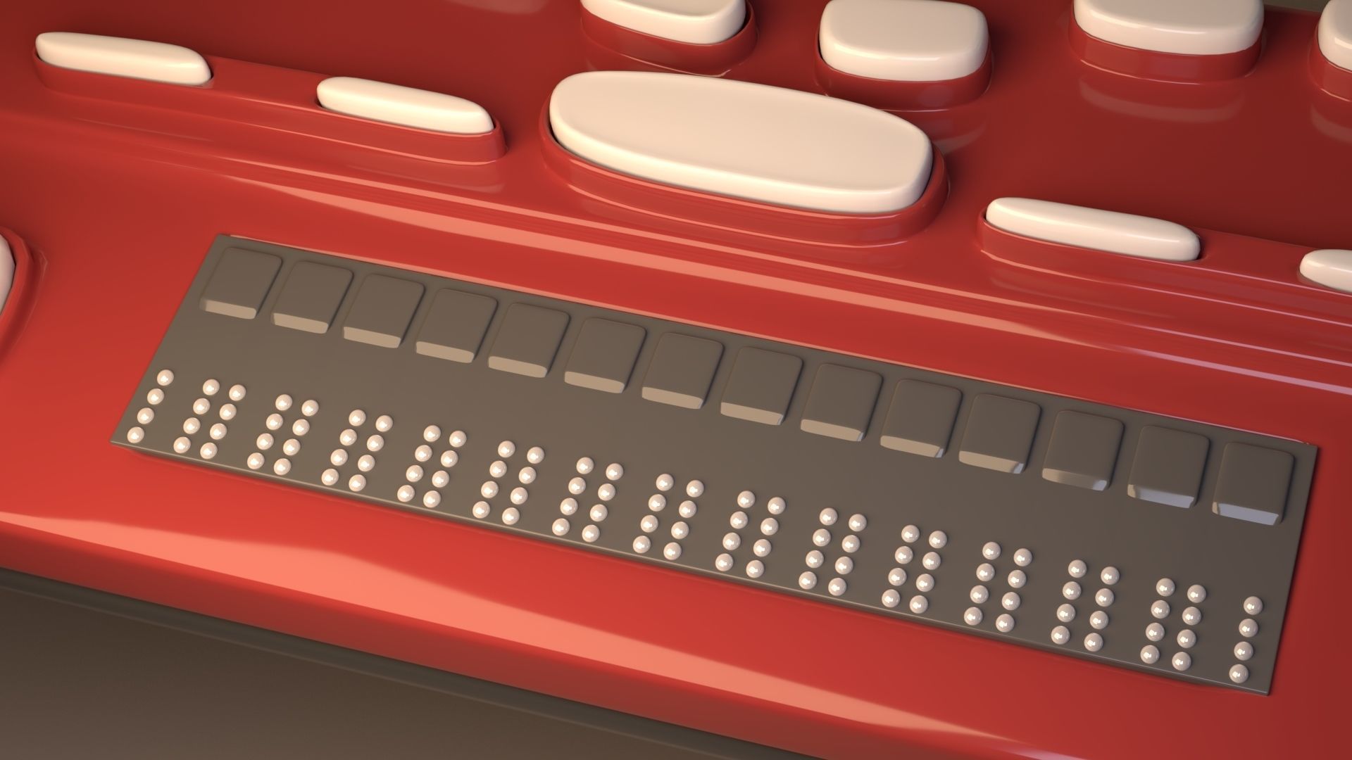 braille musical instrument Low-poly 3D model_1