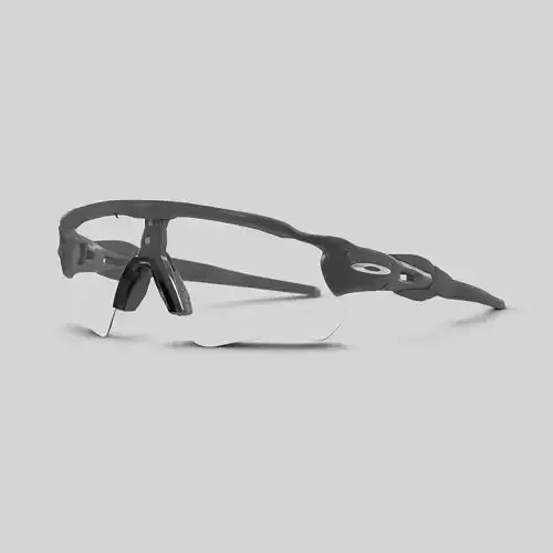 Oakley Radar EV Path Clear Black Iridium Sport glasses  Low-poly 3D model
