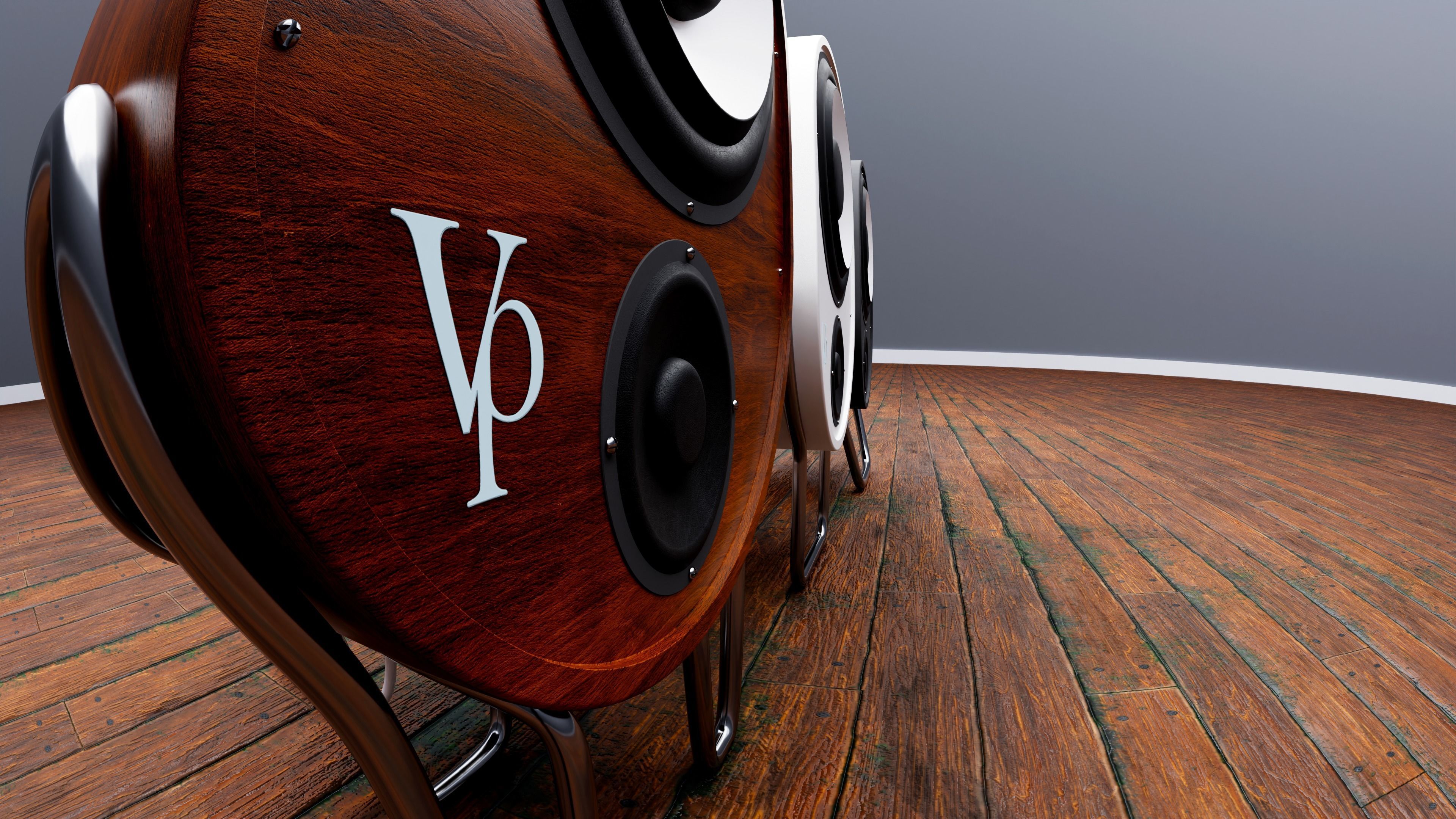 Speakers three 3D model_5
