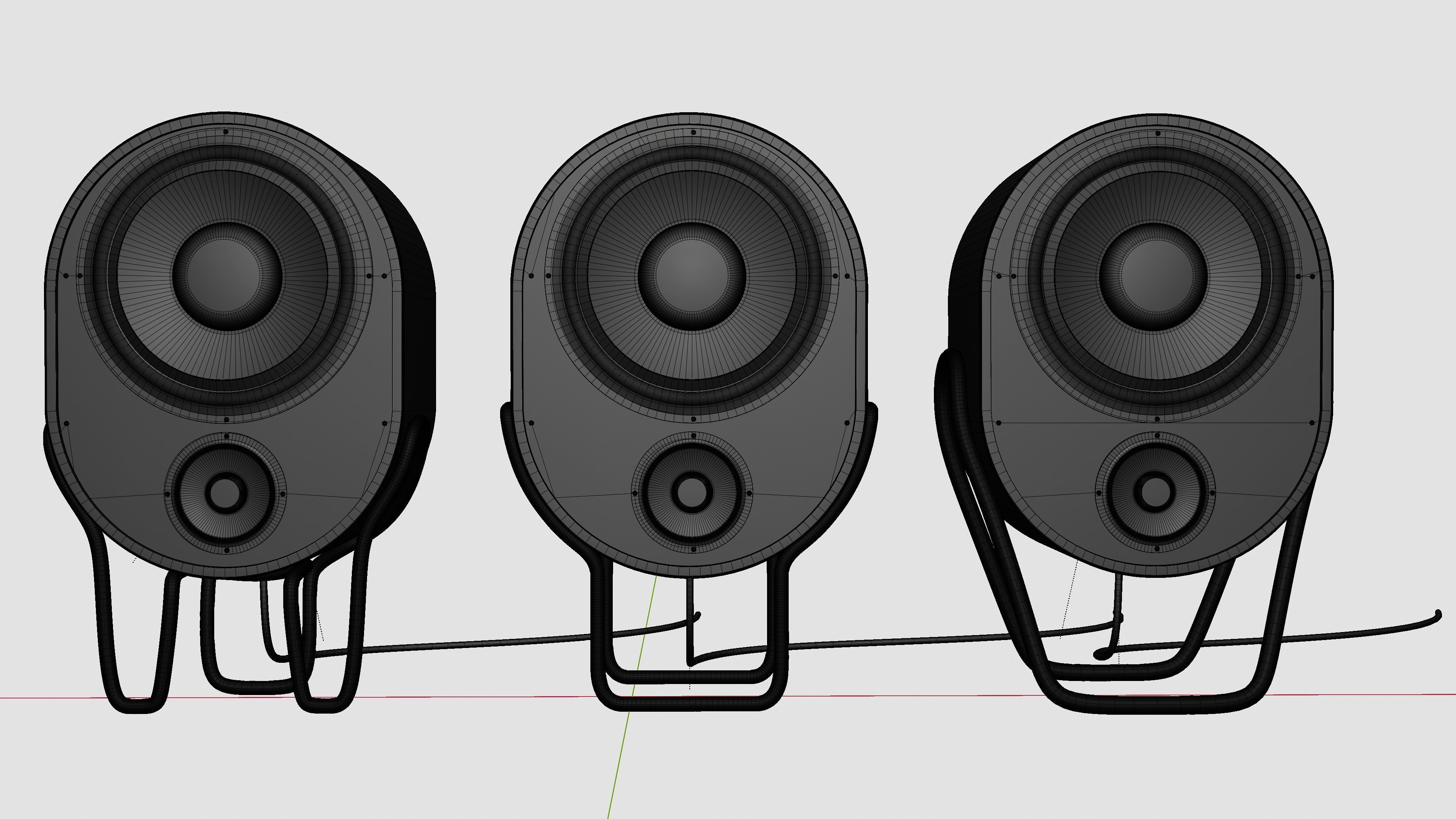 Speakers three 3D model_7