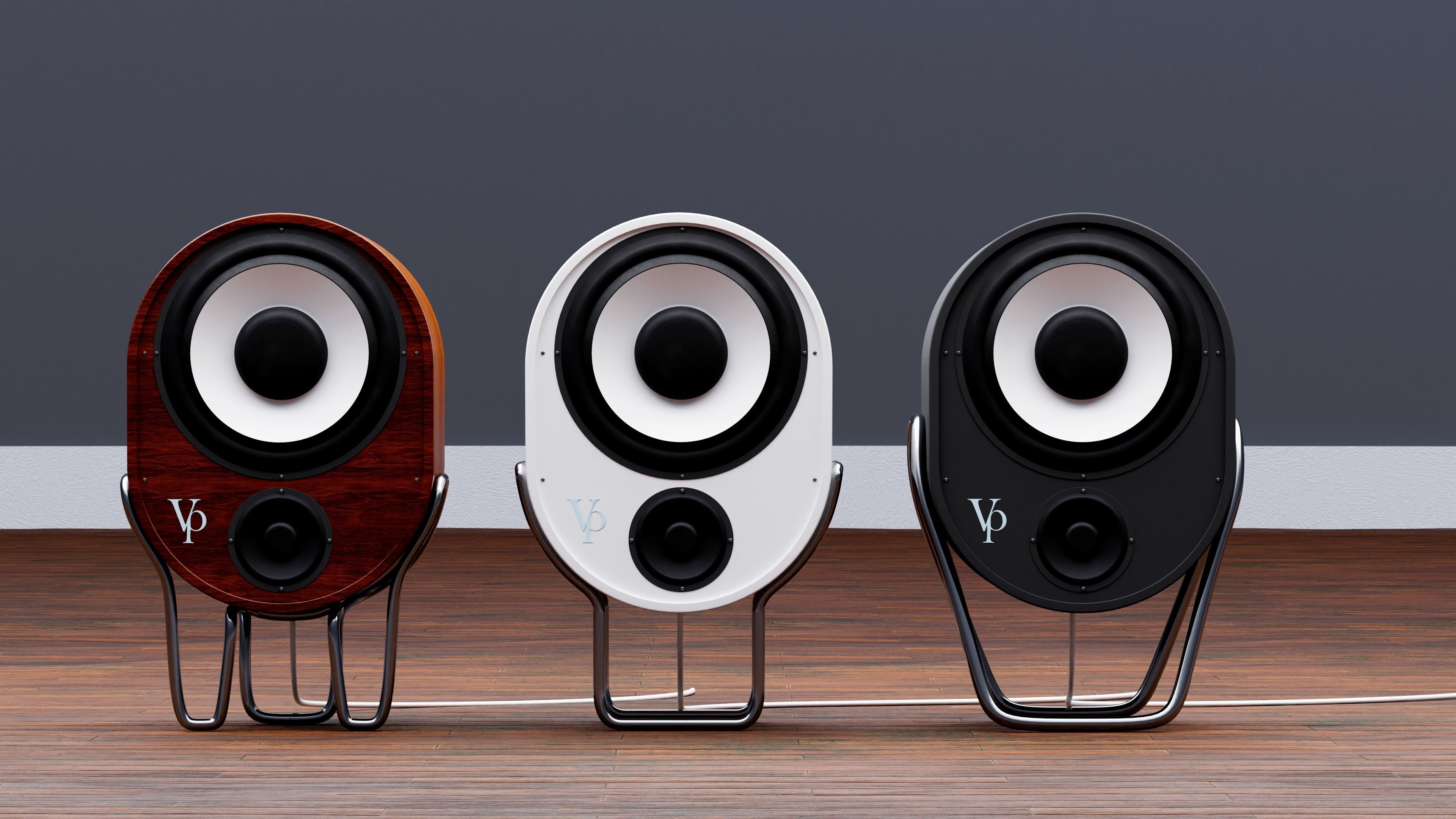 Speakers three 3D model_1