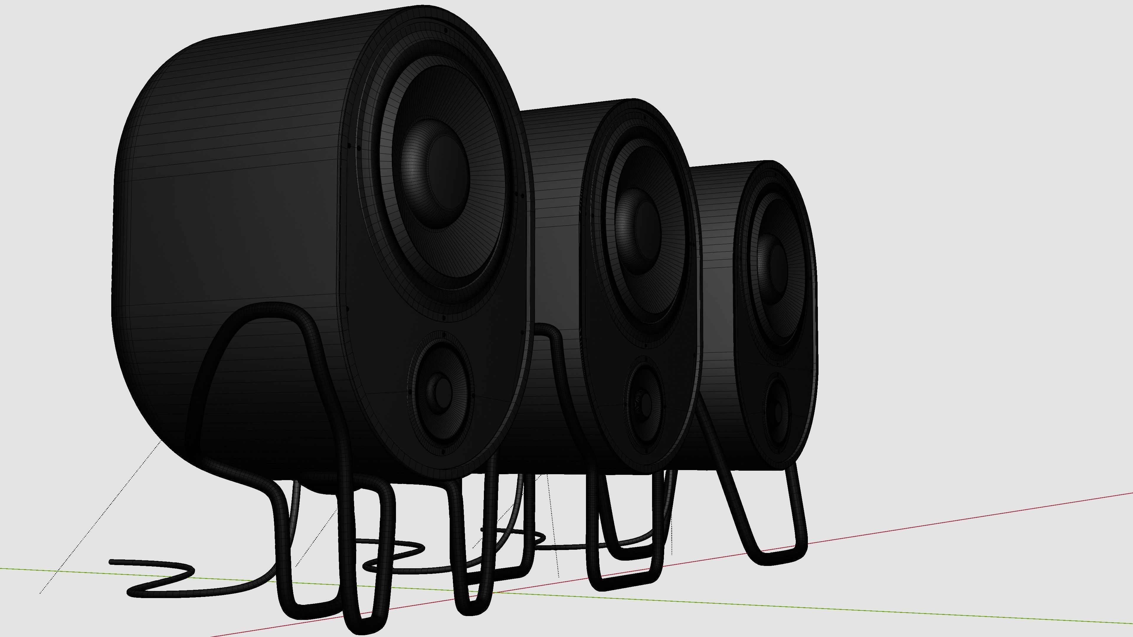 Speakers three 3D model_8