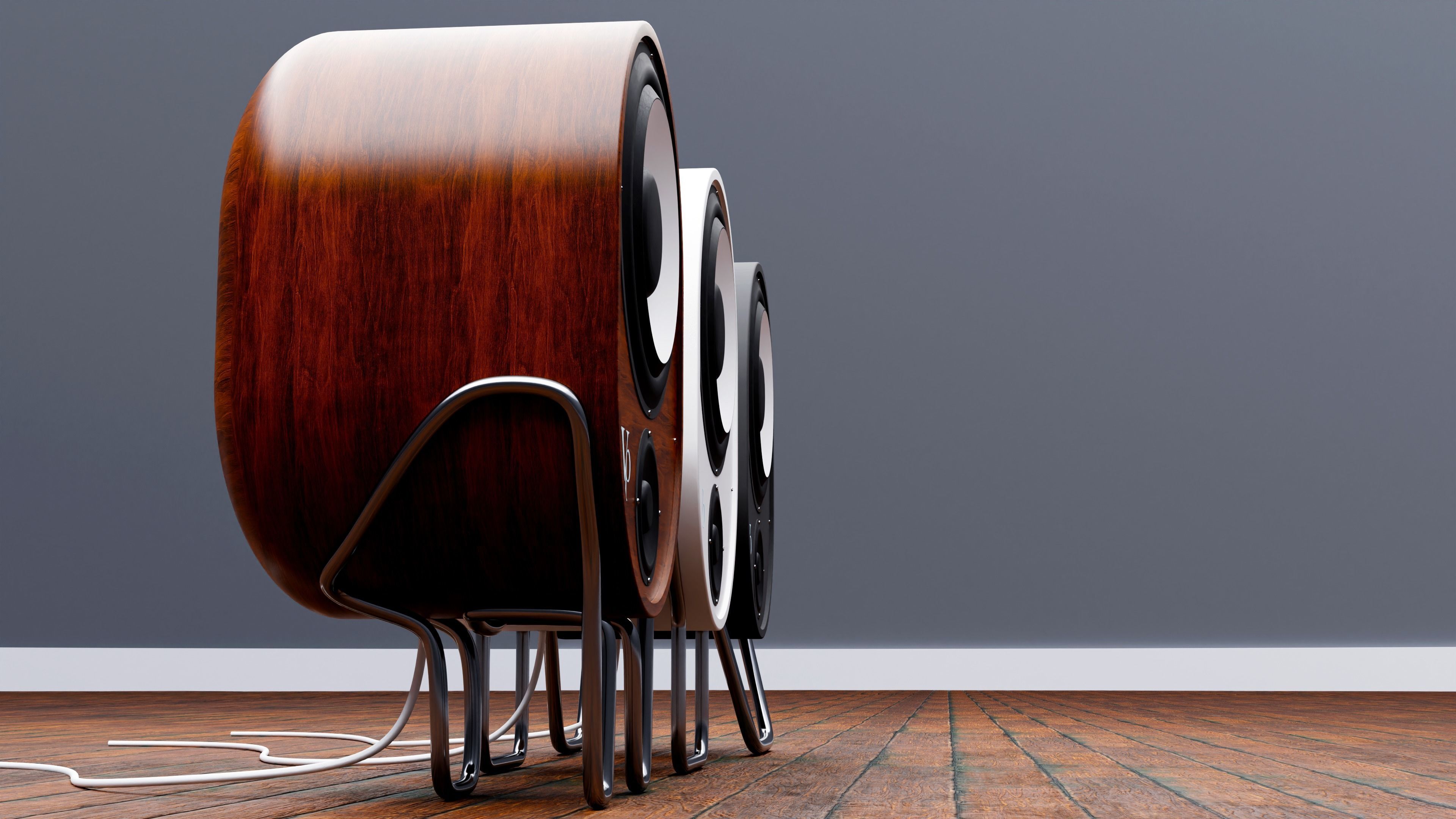 Speakers three 3D model_2