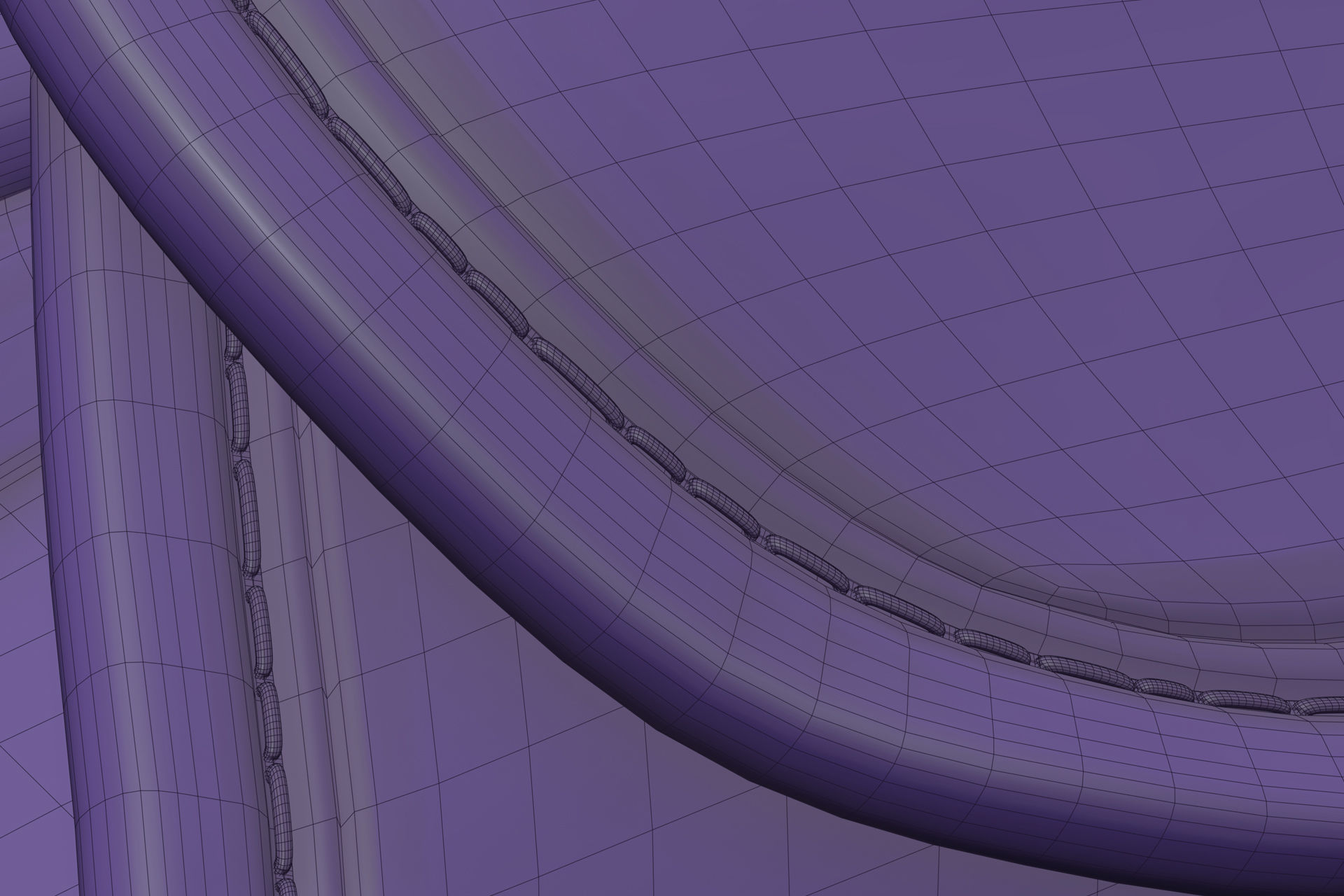 Purple flip flop 3D model 3D model_2