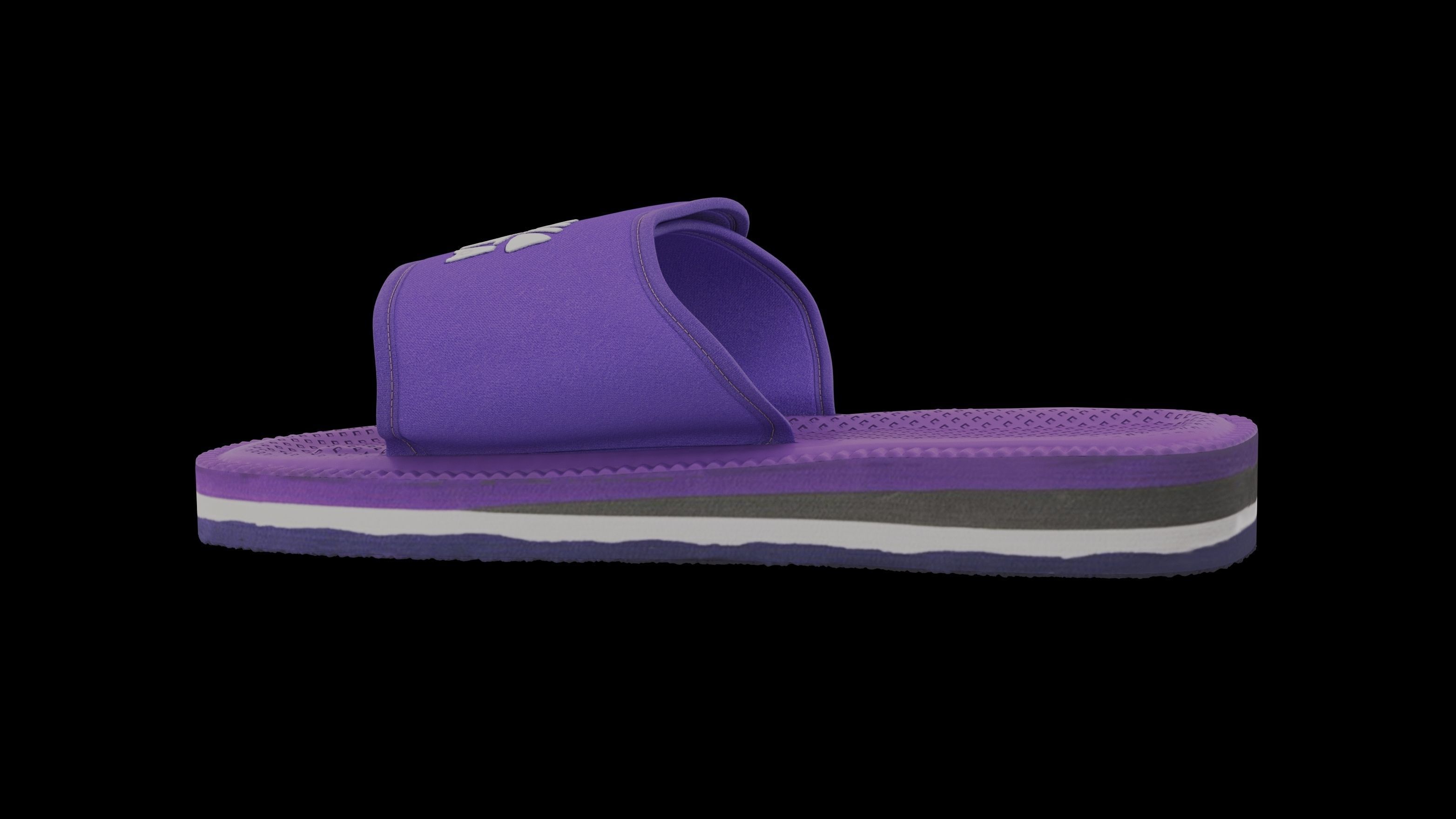Purple flip flop 3D model 3D model_6