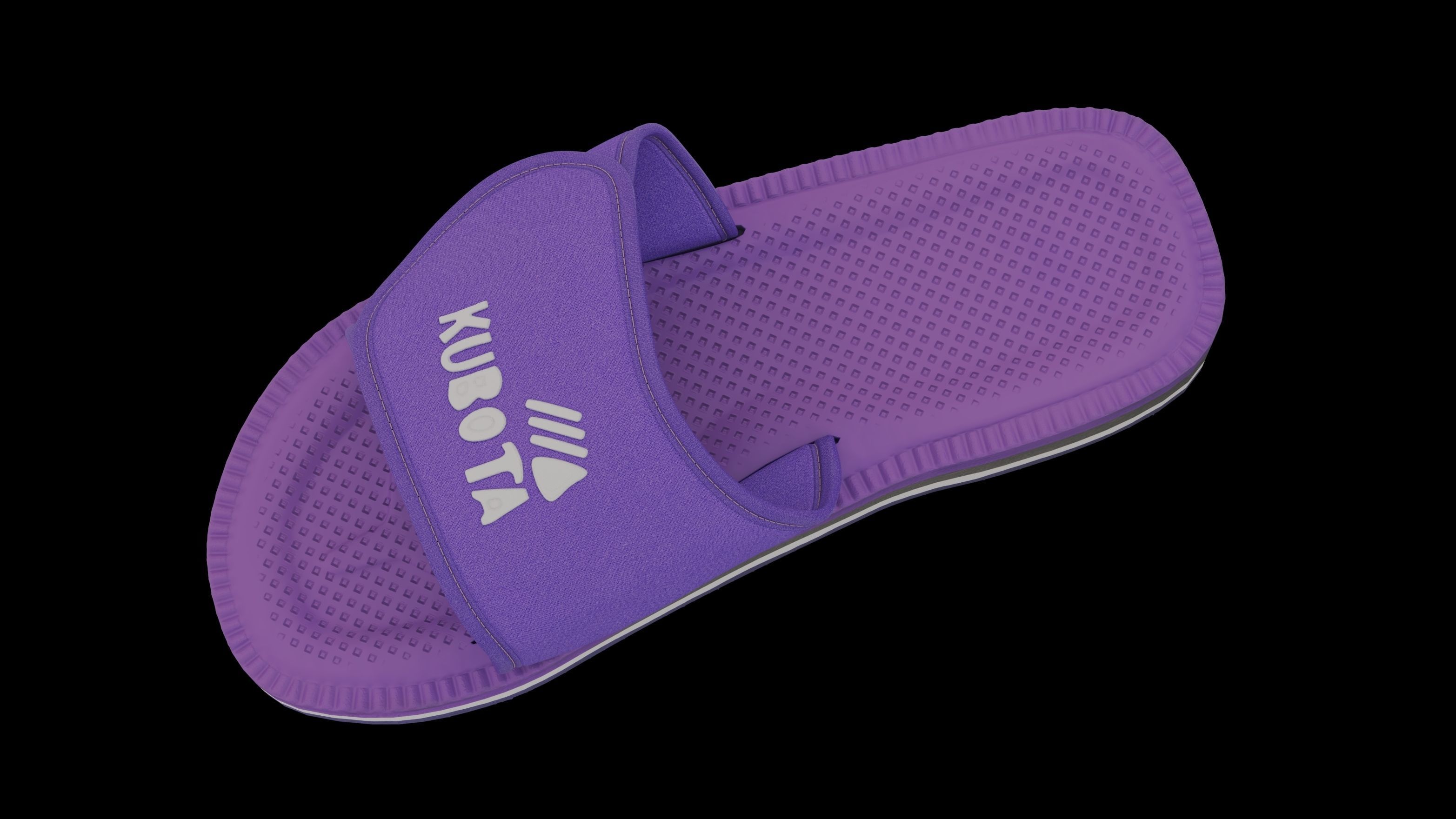 Purple flip flop 3D model 3D model_5