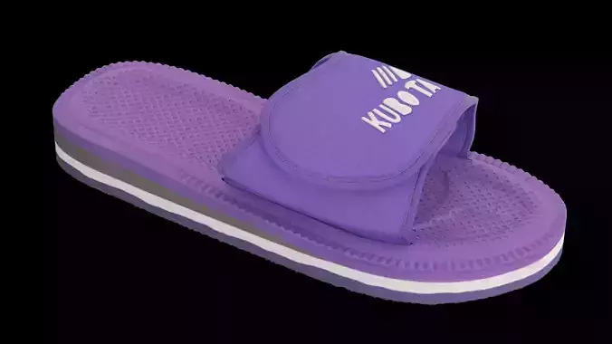 Purple flip flop 3D model 3D model