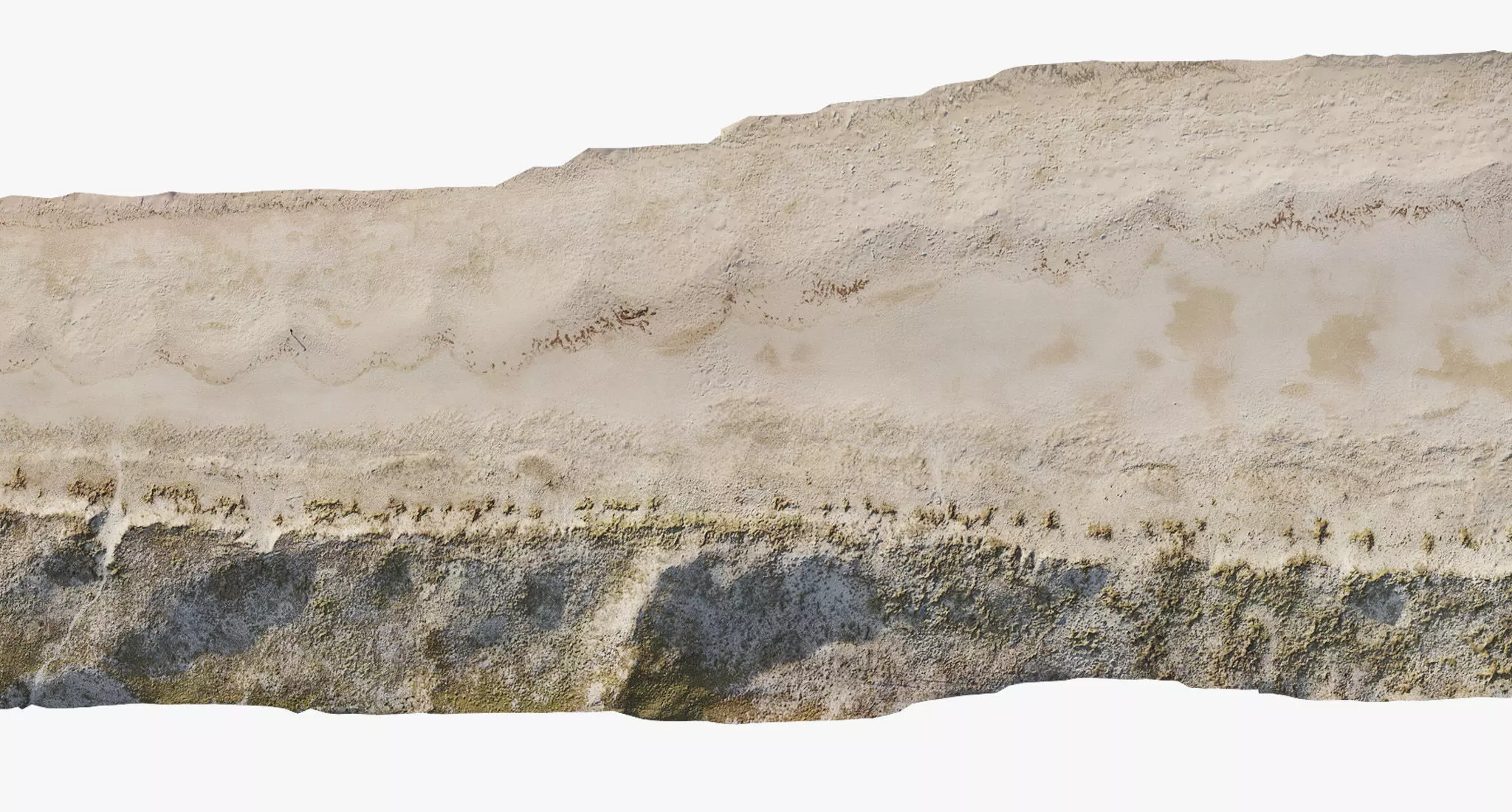 Large Sand Beach PRB Scan Low-poly 3D model_0