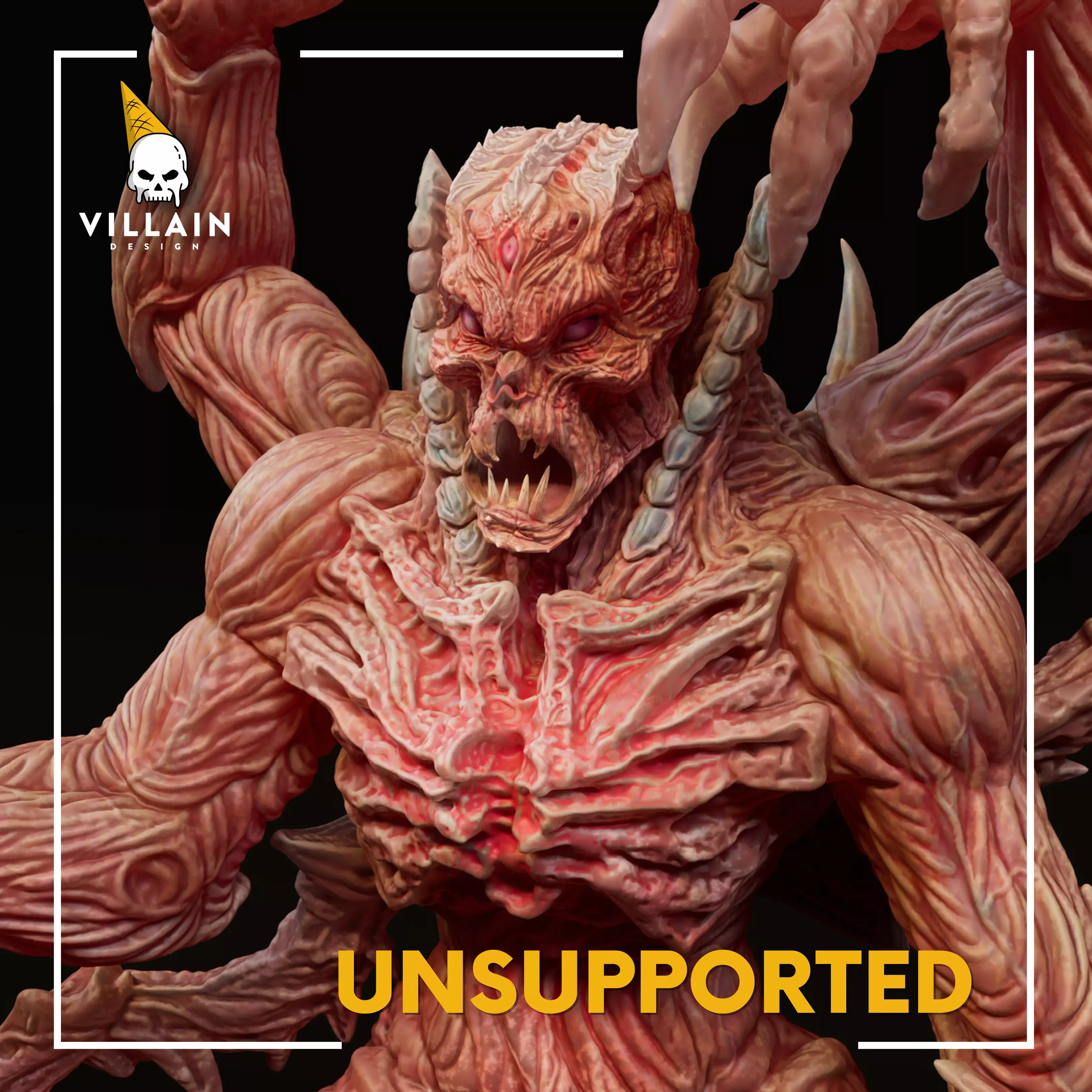 The Husk - Unsupported - Villain Design 3D print model_0