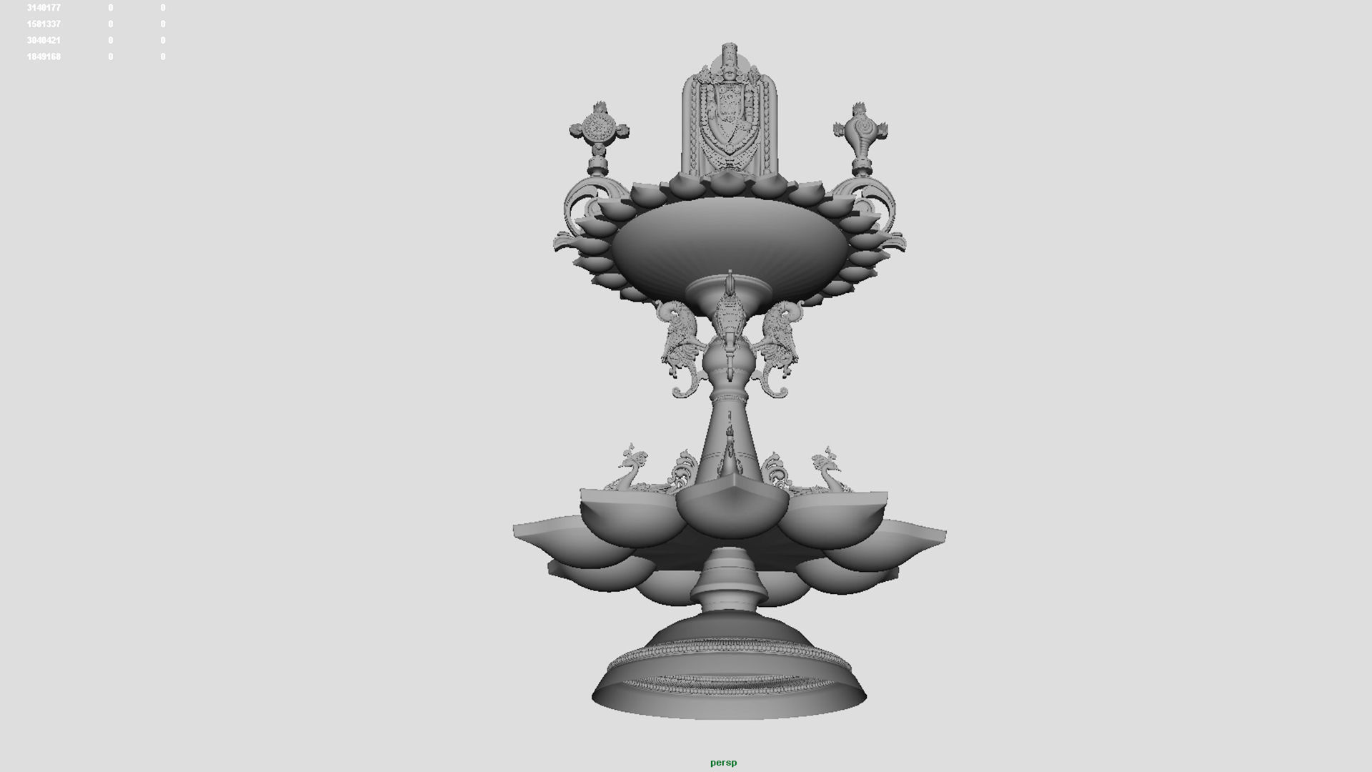 oil lamp balaji venkateswara  3D model_6