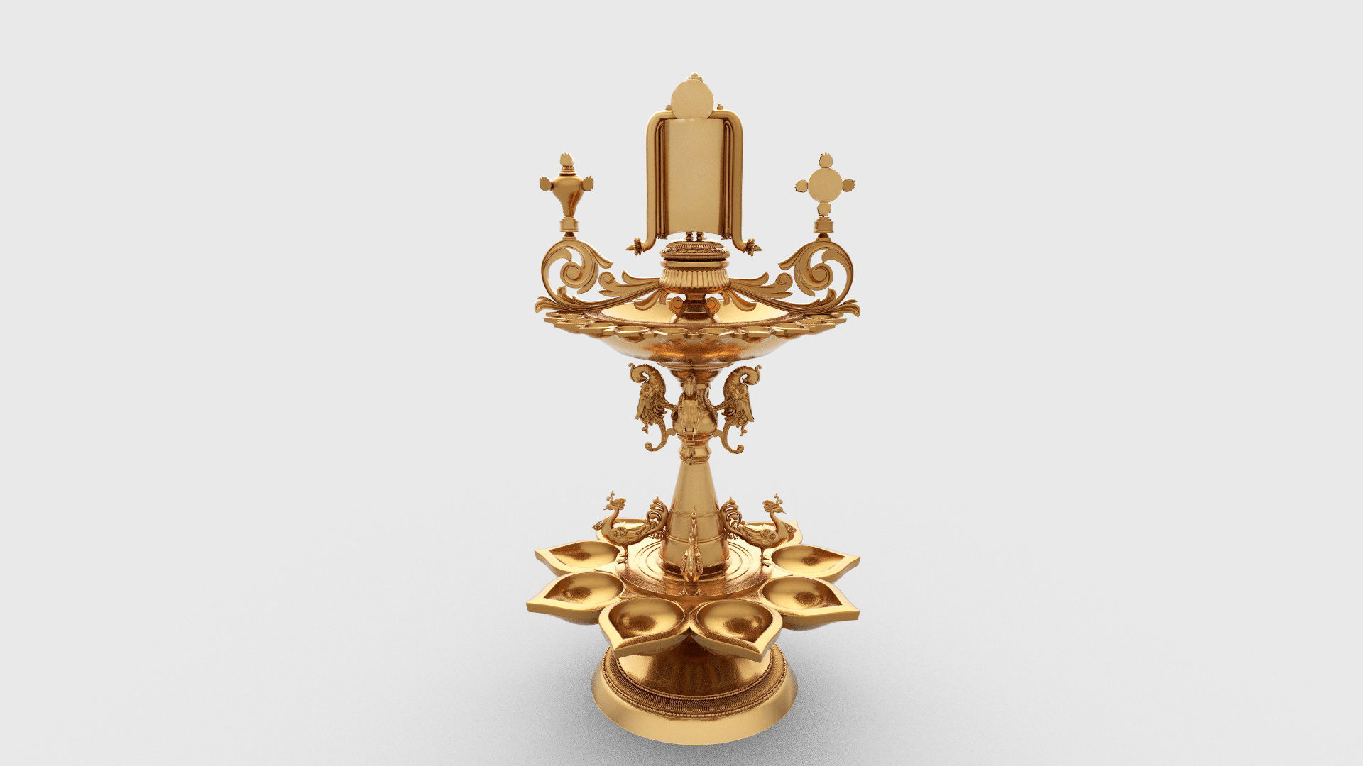 oil lamp balaji venkateswara  3D model_9