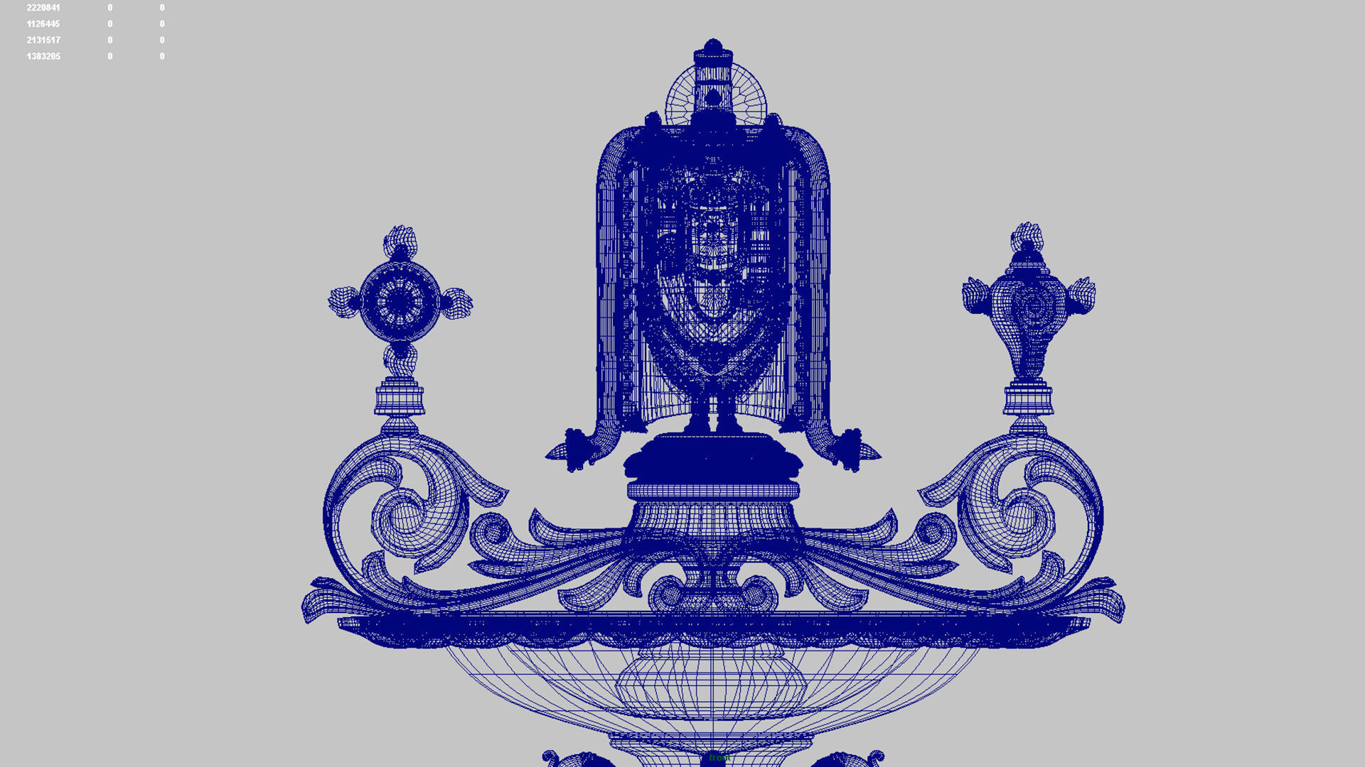 oil lamp balaji venkateswara  3D model_4