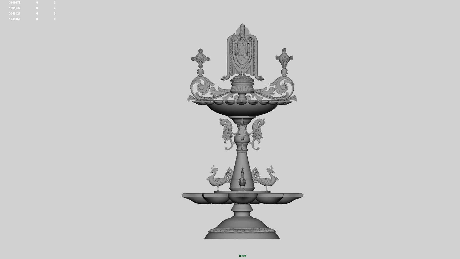 oil lamp balaji venkateswara  3D model_1
