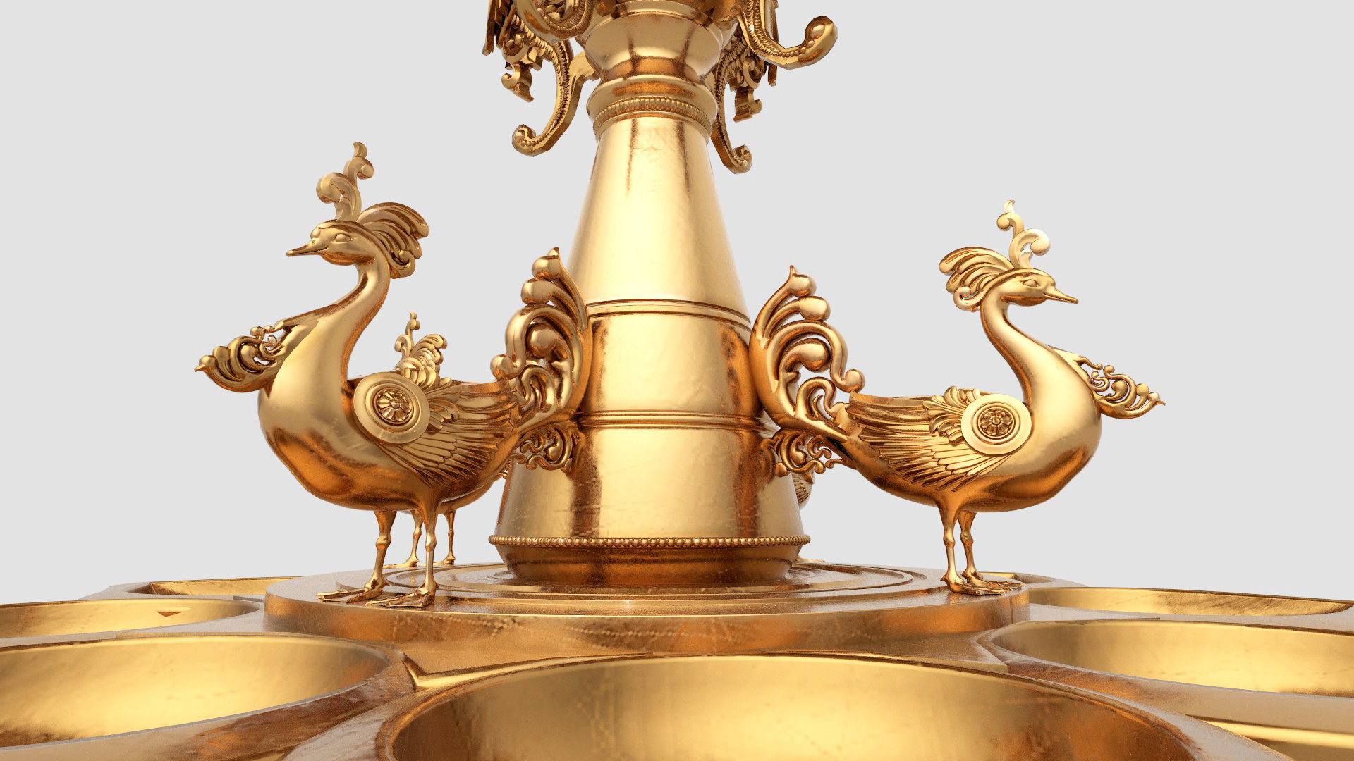 oil lamp balaji venkateswara  3D model_12
