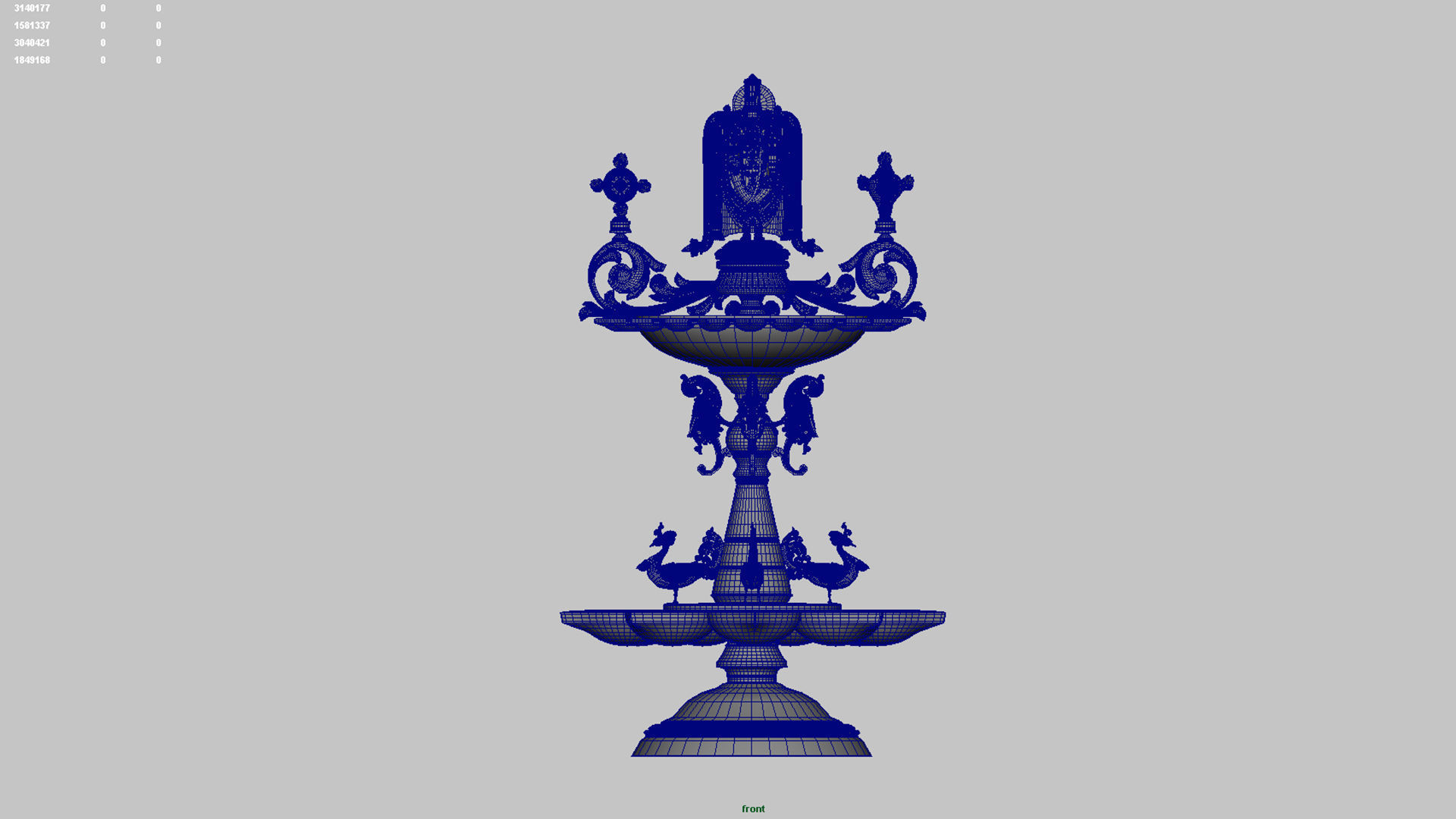 oil lamp balaji venkateswara  3D model_2