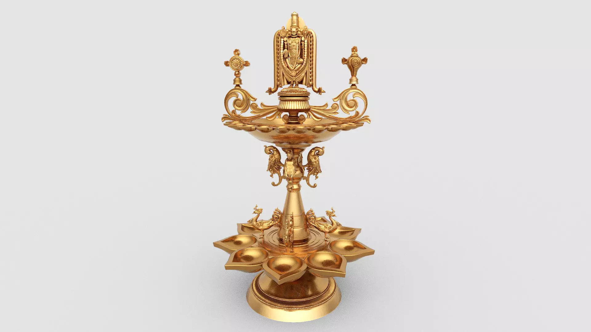 oil lamp balaji venkateswara  3D model_0