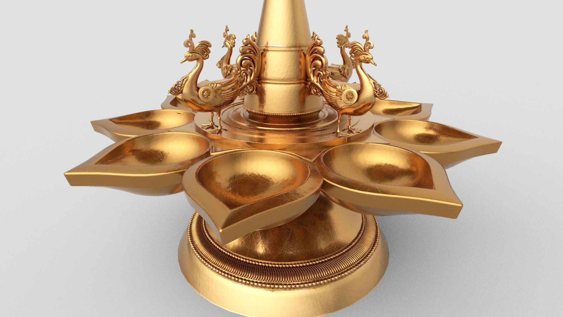 oil lamp balaji venkateswara  3D model_13
