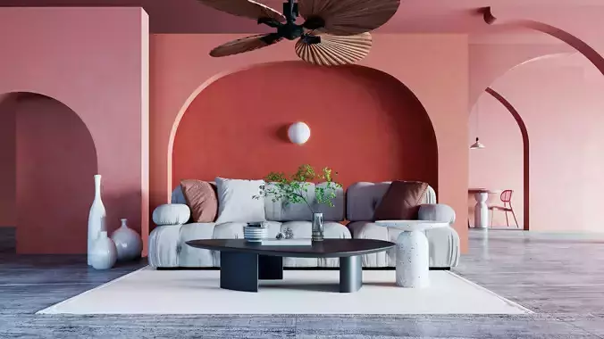 Art Deco-sitting area 3D model