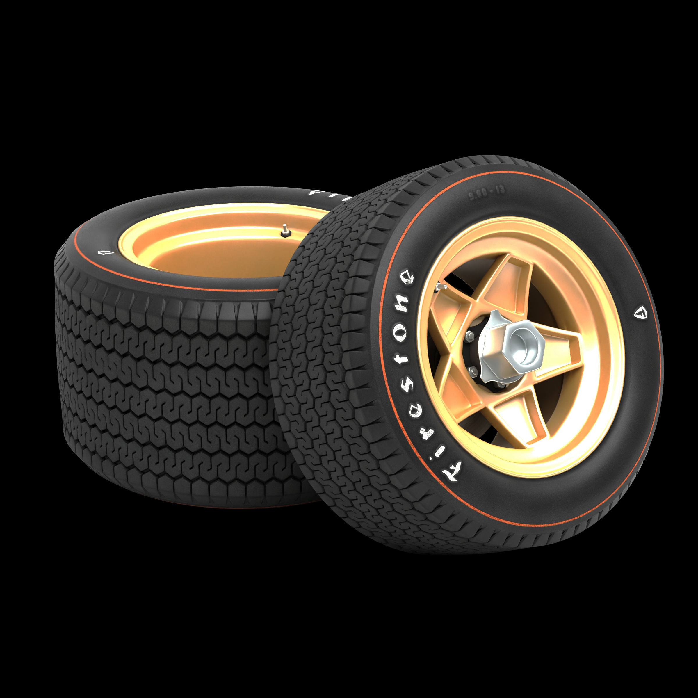 Firestone tyres - Campanolo wheels 3D print model_2