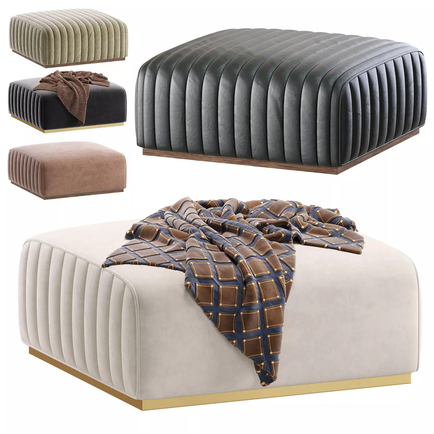 Poof CORDOBA by Cazarina Interiors 3D model