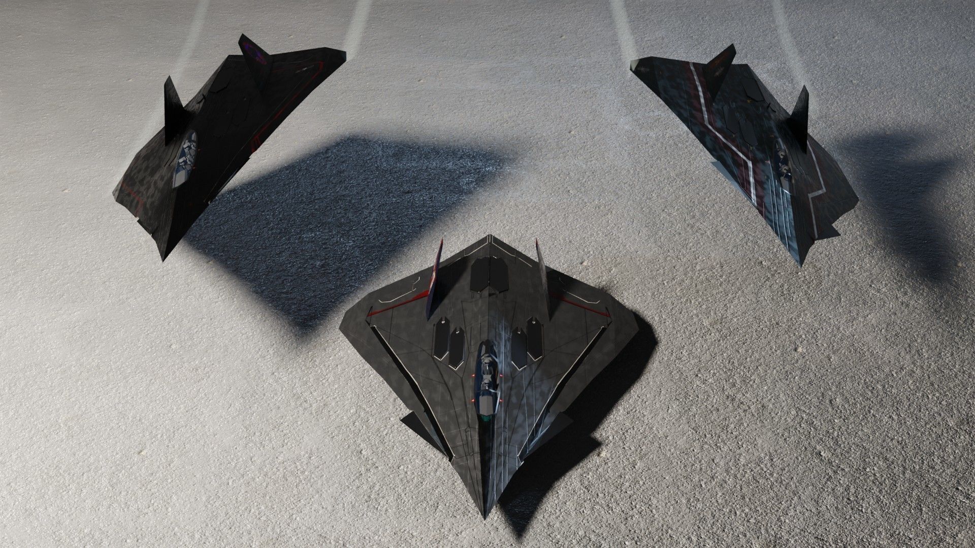 Lockheed EFX-70 Panther 2 concept interceptor Low-poly 3D model_1