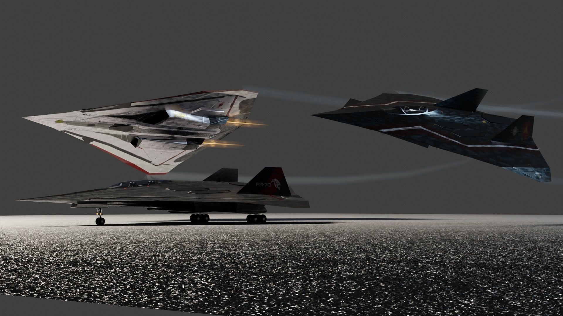 Lockheed EFX-70 Panther 2 concept interceptor Low-poly 3D model_3