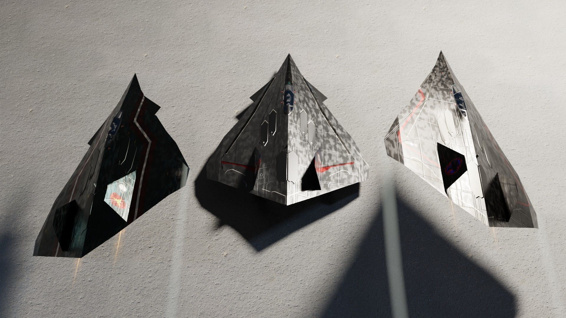 Lockheed EFX-70 Panther 2 concept interceptor Low-poly 3D model_2