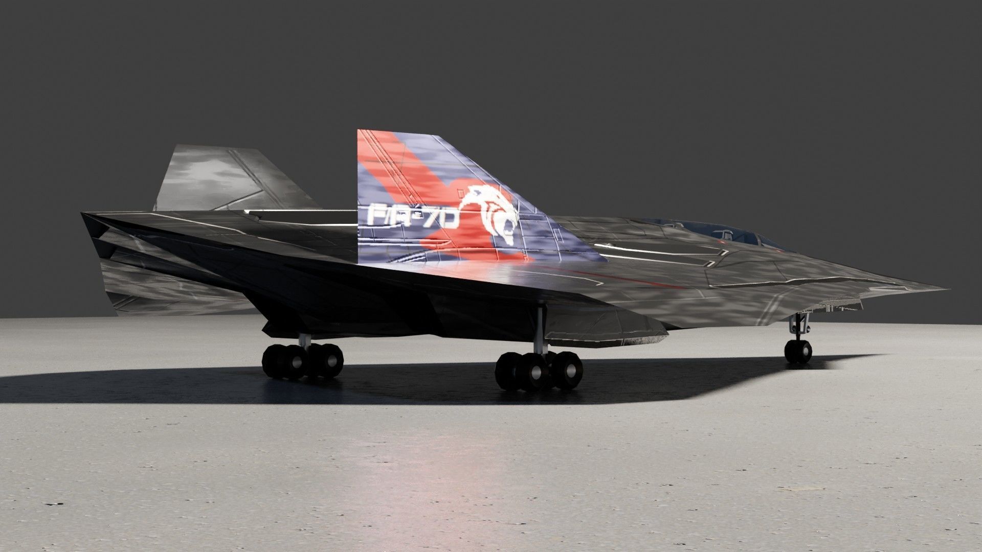 Lockheed EFX-70 Panther 2 concept interceptor Low-poly 3D model_9