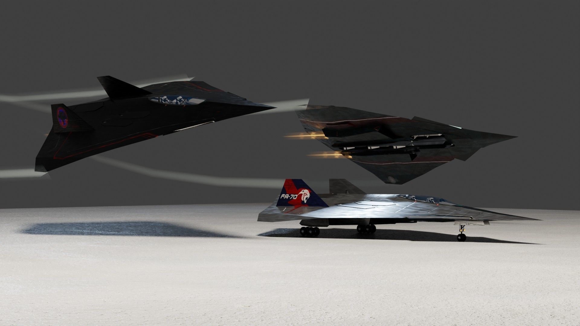 Lockheed EFX-70 Panther 2 concept interceptor Low-poly 3D model_4