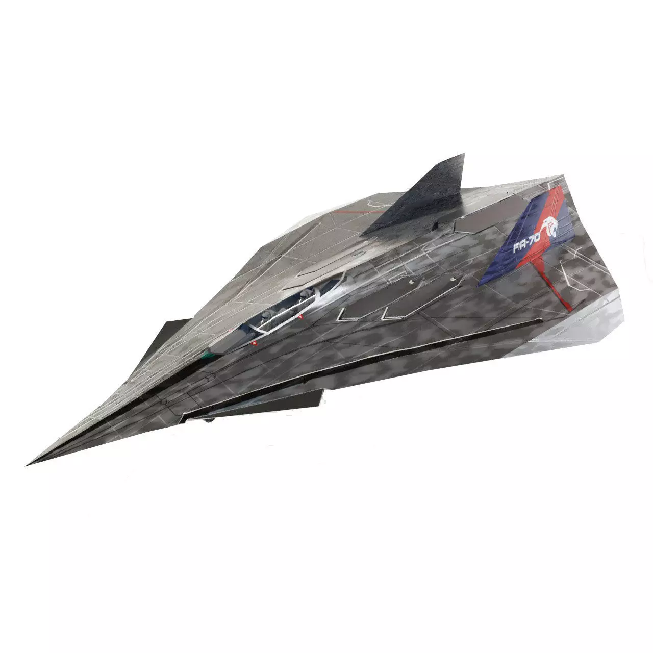 Lockheed EFX-70 Panther 2 concept interceptor Low-poly 3D model_0